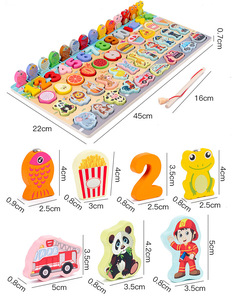 Jouets éducatifs en bois <span class=keywords><strong>Montessori</strong></span> pour enfants de 7 ans et plus, pêche mathématique, nombres et formes, éducation précoce, cadeau pour enfant - Product Image 6