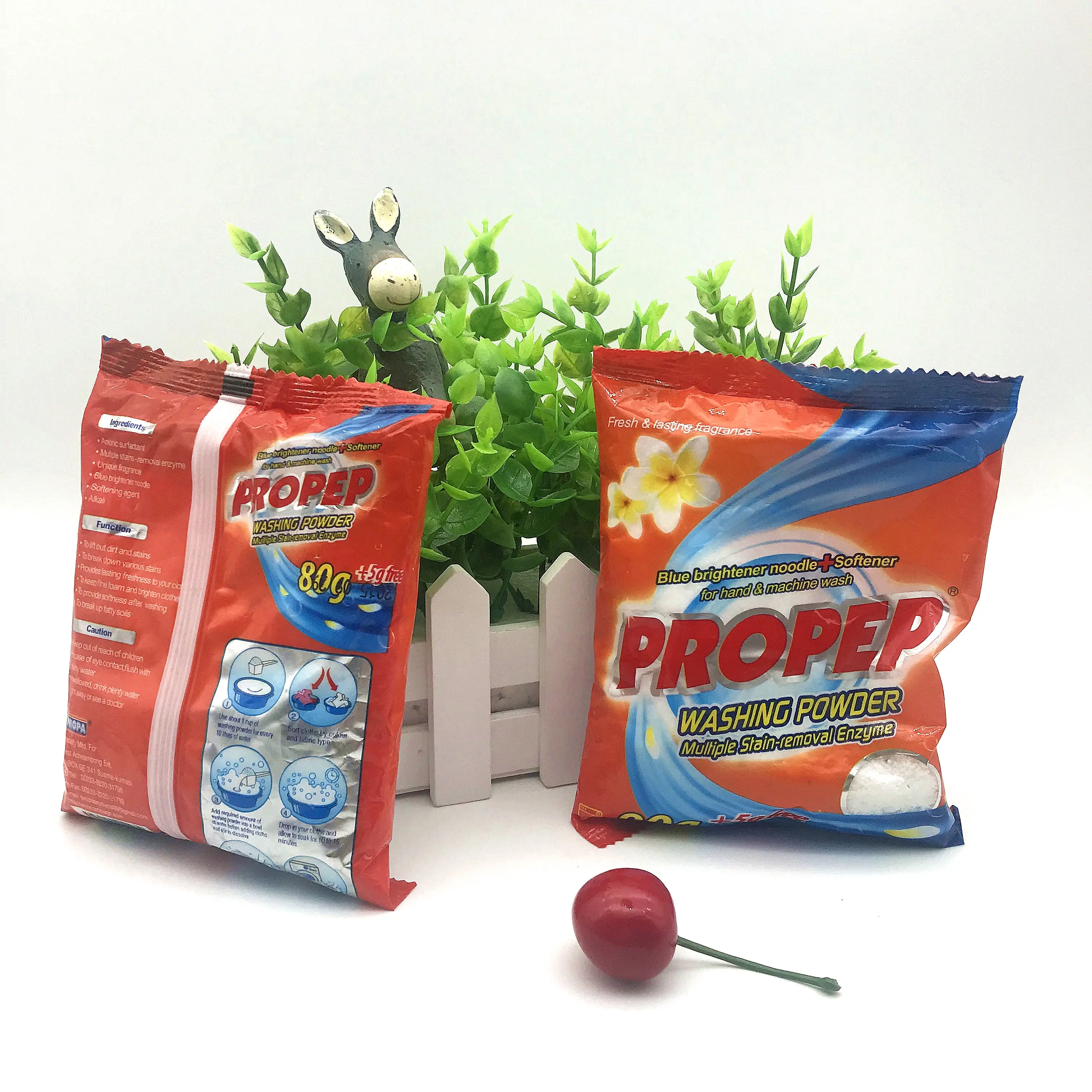 High quality OEM small plastic bag 15g,35g,20g,40g,60g washing powder