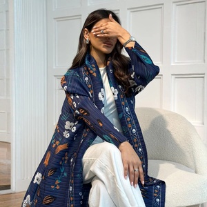 <span class=keywords><strong>Abbigliamento</strong></span> da viaggio Dubai da <span class=keywords><strong>donna</strong></span> stampato abito mediorientale di grandi dimensioni a pieghe abito Casual lungo musulmano Abaya abito da <span class=keywords><strong>donna</strong></span> - Product Image 3
