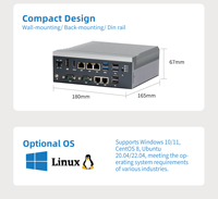 Mini PC industriel, ordinateur embarqué, Windows 11 N97/i3-N305, 16 Go de RAM, stockage de 128 Go à 2 To, automatisation, en stock