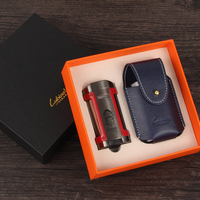 Logo personnalisé Rechargeable Gaz Avec Support En Alliage De Métal 4 Jet Flamme Cigare Table Torche Plus Léger