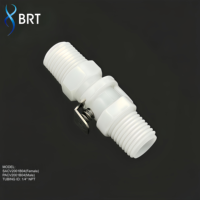 Raccord rapide à déconnexion rapide 1/8 NPT femelle, vanne en ligne, raccord de tuyau en plastique, connecteur fileté air/eau