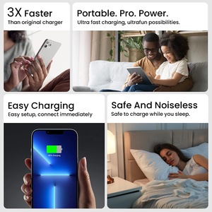Cargador de Teléfono Rápido Slim PD de 20 W, Tipo C, Tipo A, QC3.0, Cargador Gan, Cargadores Rápidos para iPhone <span class=keywords><strong>14</strong></span>, 13, 12, 11, Pro, Max, Mini, iPad - Product Image 6