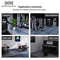 Almohadillas Acústicas MASTER ACOUSTIC para Uso en Hoteles, Insonorizantes, Absorbentes de Impactos, Aislantes de Sonido, de Espuma de PU para Paredes y Pisos, Almohadillas de Aislamiento de Vibraciones