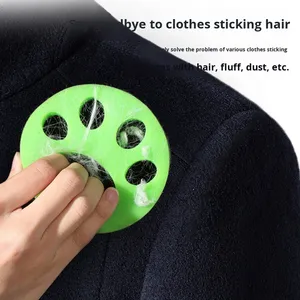 Rouleau anti-peluche pour machine à laver, en silicone durable, patte de chat, pour enlever les poils d'animaux et la poussière sur les vêtements - Product Image 3