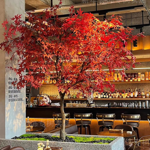 Cây phong cảnh Đỏ Nhân Tạo Nhà hàng Trung tâm mua sắm cảnh quan trong nhà hạ cánh cây trang trí chúc năm mới - Product Image 1