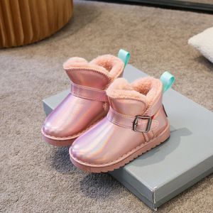 2023 Direct Furry enfants neige hiver bébé coton <span class=keywords><strong>bottes</strong></span> épaissir filles réchauffement garçons velours anti-neige <span class=keywords><strong>bottes</strong></span> bottines - Product Image 1