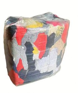 Chiffons d'essuyage en coton 100% de seconde main, couleurs mélangées, absorbants eau et huile, en balles, vente en gros JES 2024 - Product Image 1