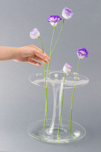 Su misura Soffiato Antico Borosilicato Trasparente Murano Arte di Vetro <span class=keywords><strong>Vaso</strong></span> di Fiori - Product Image 2