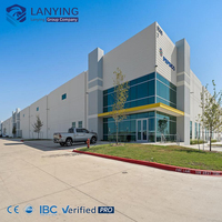 Edificio de Estructura de Acero para Almacén de Metal Personalizado con Superficie Galvanizada en Caliente y Puertas de PVC/Aleación de Aluminio para Uso en Talleres