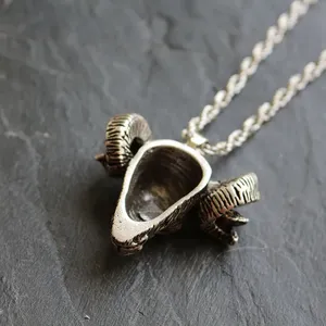 Collier pendentif tête de chèvre Thor, amulette viking nordique, pendentif tête de <span class=keywords><strong>bélier</strong></span> gothique, Astrologie, <span class=keywords><strong>Horoscope</strong></span>, Charme de chèvre pour homme - Product Image 3