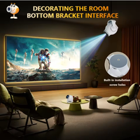 Mini projecteur portable 4K, écran de cinéma maison, vidéo LCD, projecteurs intelligents portables Android