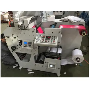 full color laminate thermal roll kraft fan cup paper cutting and printing machine label flexo