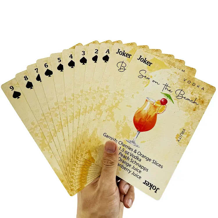 Cartas de jogo personalizadas para publicidade, cartas de pôquer Jumbo grandes, cartas de jogo de tamanho grande