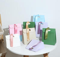 Nouvelle conception de sac en papier unique pour cadeaux de mariage avec poignée en ruban, emballage pour bonbons, bijoux, conteneur pour cadeaux de fête, boîte d'emballage