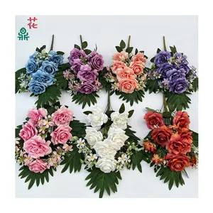 Ventilatore produttori di Rose vendita diretta all'ingrosso di fiori artificiali centro commerciale per interni paesaggistica di seta fiore