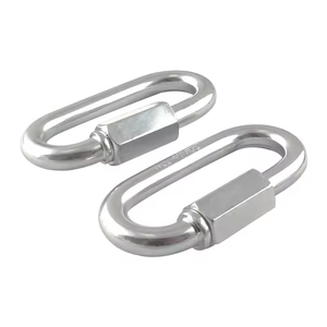 Aksesori mendaki berkemah luar ruangan <span class=keywords><strong>Carabiner</strong></span> baja tahan karat cincin koneksi cepat, gesper keamanan, gesper pegas - Product Image 5