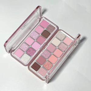 Palette de fards <span class=keywords><strong>à</strong></span> paupières 12 couleurs, finitions mates et scintillantes, illuminateur, contouring naturel, éclaircissant, maquillage léger, <span class=keywords><strong>fard</strong></span> <span class=keywords><strong>à</strong></span> paupières sensuel - Product Image 1