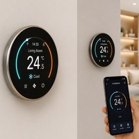 Écran d'affichage numérique LCD circulaire, écran interactif intelligent pour les produits d'IA