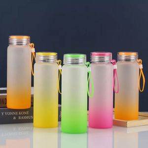 Botella de Vidrio Degradado de 500ml con Pajita para Té de Burbujas, Venta al Por Mayor de Fábrica - Product Image 6
