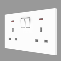 Prise murale standard britannique BS, simple ou double, 13A, avec double port USB, de bonne qualité, universelle