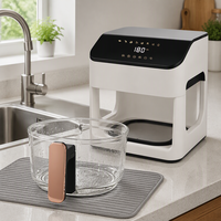 Four à friture sans huile 8-en-1 à écran tactile, moderne, capacité 4,1-5L, pour usage domestique et camping en extérieur, allemand/français, pour une cuisine saine