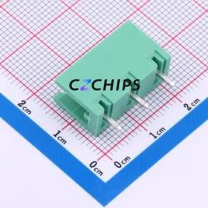 MX2EDGV-7.62-03P-GN01-Cu-A Plug-in Terminal Block Through hole,P=7.62mm Connector Board-to-Board / Socket Open 1x3P 7.62mm Green - Product Image 2