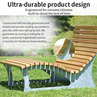 Banc de parc au design moderne et élégant, mobilier urbain pour les zones paysagères des musées et les quartiers muséaires