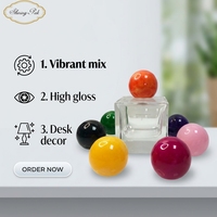Bouchons et pulvérisateurs de luxe en résine de pierre d'agate ronde, colorés, pour flacons de parfum, 50mm, 38mm, 35mm, vente en gros