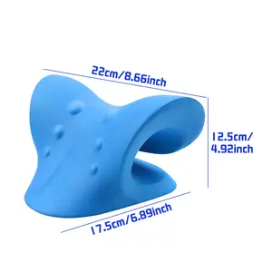Amazon Best Seller PU Cervical Traction Device Neck and Shoulder Relaxer Spine Corrector Neck Stretcher Pillow Neck Pain Relief