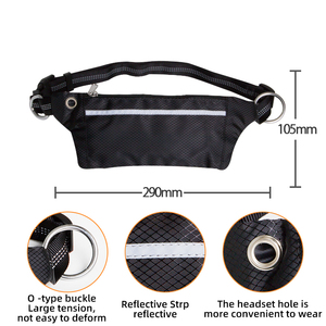 RTS双衬垫氯丁橡胶手柄狗皮带套装反光腰包橙色彩色涤纶尼龙合金塑料宠物项圈 - Product Image 4