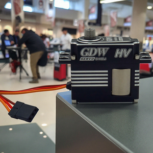 GDW <span class=keywords><strong>Mini</strong></span> <span class=keywords><strong>RC</strong></span> <span class=keywords><strong>Servo</strong></span> de dirección DS590MG Super Power 12KG 0.07Sec Piezas de metal para motores de drones de avión de coche pequeño - Product Image 2