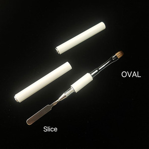 Pinceau à ongles double tête avec bâton de réglage en métal, logo personnalisé, pinceau professionnel pour manucure en salon, pinceau pour peinture au gel UV - Product Image 4