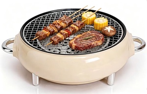 Grill de table électrique portable 1200W, barbecue d'extérieur avec contrôle automatique de la température pour le camping, le jardin et les pique-niques - Product Image 3