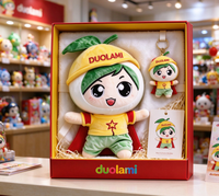 Peluche personnalisée de personnage de dessin animé, adorable poupée en peluche pour souvenir, OEM ODM, peluche personnalisée