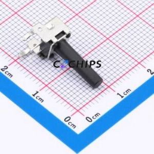 GT-TC101B-H165-L1 Tactile Switch Through hole,6x7.5mm Switch Single Pole Single Throw Round Button 2.5N Right Angle Insert - Product Image 1