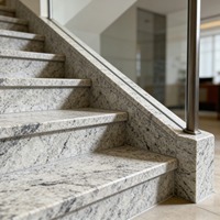 Dalles de granit blanc Katus de qualité supérieure, découpées à la machine, modernes et personnalisées pour salle de bain, extérieur, cuisine, salon, escaliers – Vente en gros