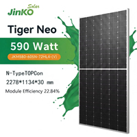 Panel Surya Monofacial Jinko Solar Tipe-N Half Cell JKM 72HL4-V 580W-605W Grade-A Bingkai Perak Efisiensi 23,42% untuk Rumah 590W