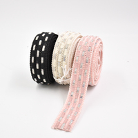 Ruban de couture en coton de 3,5 cm pour la décoration de sandales avec strass, ruban semi-accessoire, tissage jacquard, dessus de chaussure pour sandales