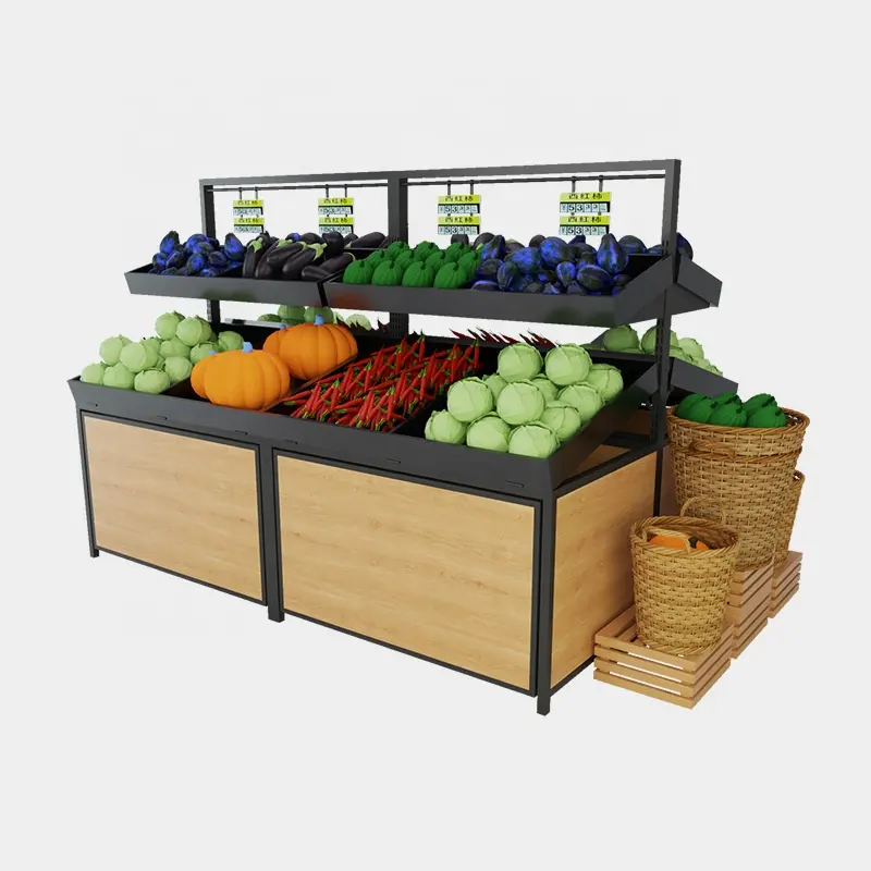 Caldo di vendita di frutta e verdura di visualizzazione basamento può essere personalizzato di alta qualità
