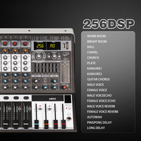 Consola Mezcladora de Audio Profesional AMX8 de 8 Canales con 99 Efectos DSP y Bluetooth para Transmisión en Vivo, Podcast y Estudio