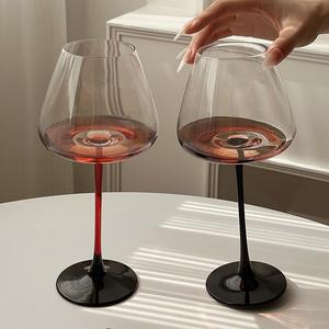 Elegante Juego de Copas de Vino Tinto, 2 Piezas, Cristal con Tallo Ancho, para Bodas, Estilo Simple, Tamaño Estándar - Product Image 4