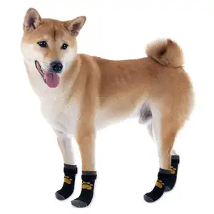 Haustier Socken Weihnachten Hund Socken warmen Gürtel Anti Slip Bottom Haustier Schuhe und Socken