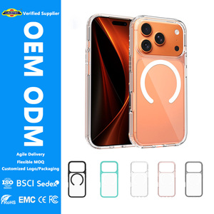 <span class=keywords><strong>Funda</strong></span> Magnética Transparente Híbrida de TPU+PC de 2.0mm de Grosor, Anti-Amarillamiento, con Logotipo Personalizado OEM ODM para <span class=keywords><strong>iPhone</strong></span> 18 17 16 15 Pro Max, Todas las Series - Product Image 1