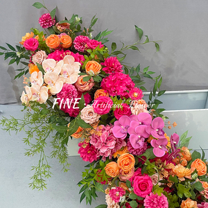 Düğün dekorasyon için toptan yapay çiçek Runner kırmızı pembe renk masa çiçek koşucu - Product Image 5