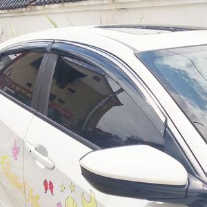 Pare-soleil latéral compatible avec Honda Civic Hatchback 2017-2021, protection contre la pluie, 4 pièces, déflecteurs d'air pour voiture, visières anti-vent pour voiture - Product Image 3