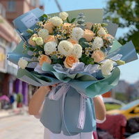 Shinewrap usine Offre Spéciale couleur Pure fleur papier d'emballage Logo personnalisé acceptable fleuriste emballage feuille de papier étanche