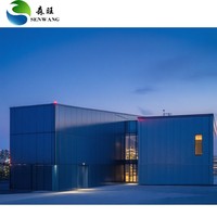 Atelier modulaire en structure d'acier extensible, extension pratique pour l'agrandissement d'usine, conception moderne, ISO