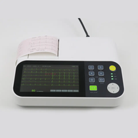 Appareil ECG CKG vétérinaire portable pas cher, trois canaux, électrocardiogramme à 12 dérivations, appareil ECG, électrode, moniteur ECG