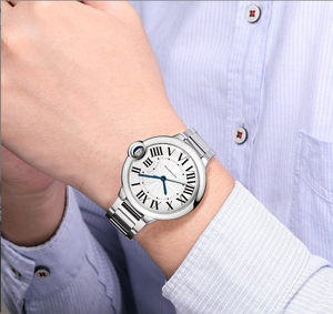 맞춤형 스포츠 남성용 스테인레스 스틸 Miyota 브랜드 기계식 무브먼트 시계 유리 로마 숫자 방수 포인터 - Product Image 5